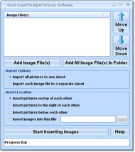 Excel Insert Multiple Pictures Software screenshot